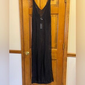 Black Crochet Maxi Dress